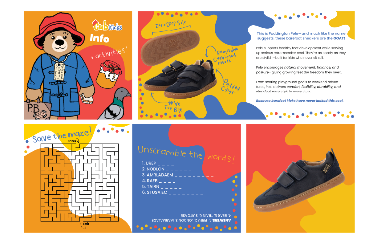 Cub Kicks booklet pages spread