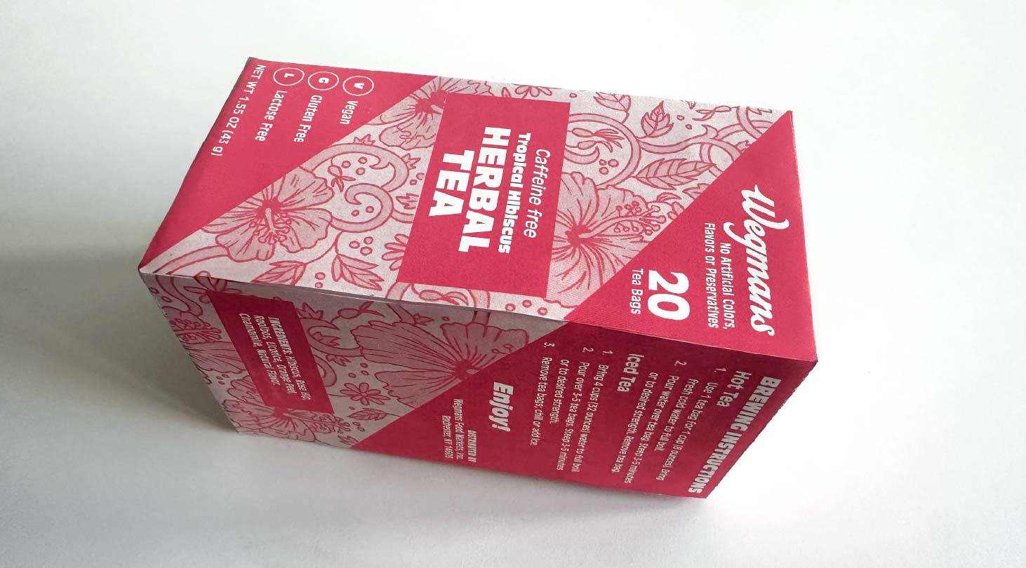 Herbal Tea box at angle