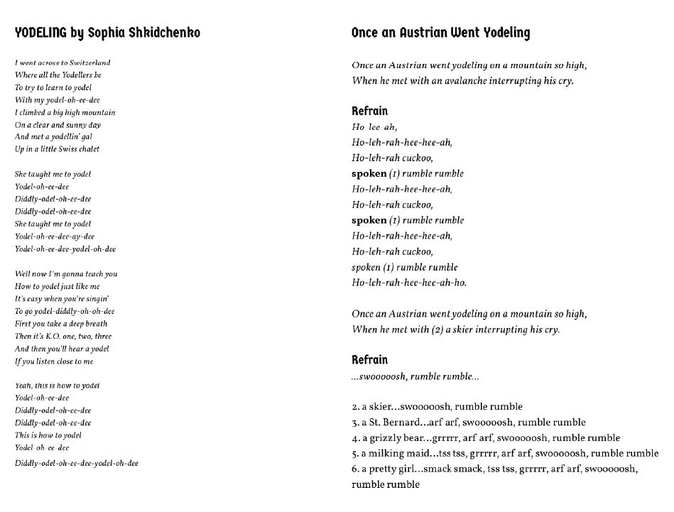 Song lyrics