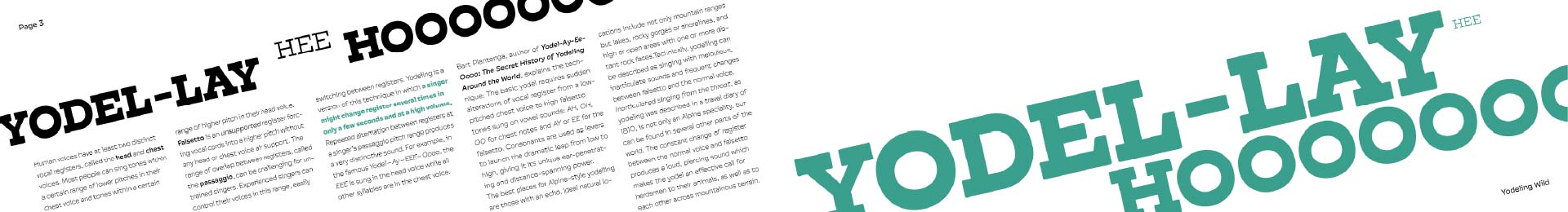 Yodel-lay typography